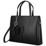 Módní dámská koženková kabelka do ruky Briana, černá