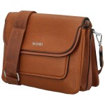 Trendy dámská koženková crossbody kabelka Coveri Longina, světle hnědá