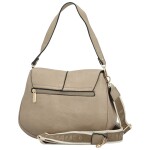 Trendy dámská koženková kabelka na rameno Coveri Grayson new, béžová