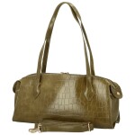Módní dámská kabelka na rameno Coveri Saimi, olivově zelená