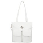 Stylová dámská koženková kabelka na rameno Susanne, bílá