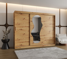 Šatní skříň Abi Ultra Rozměry: 250 cm, Barva korpusu + barva dveří: Dub artisan + Dub artisan
