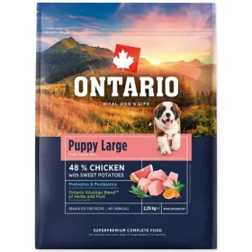 Ontario Puppy Junior Large Chicken Sweet Potatoes 2.25kg / Granule pro štěňata (214-13125)