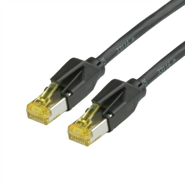 Secomp 21.05.9556 RJ45 síťové kabely, propojovací kabely CAT 6A S/FTP 5.00 m černá dvoužilový stíněný, bez halogenů, samozhášecí 1 ks