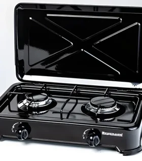 Ravanson K-02TB černá / Varná deska / Plynová / 2 hořáky / Stolní (K-02TB)
