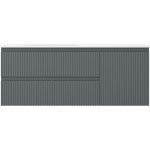 MEXEN/S - Rivel koupelnová skříňka 120 cm s umyvadlem Vela levá, 2S, 1D, reliéf, grafit/bílá mat 91A23-12047-3-BBFFF66-W23L01