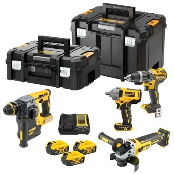 DeWalt DCK428P3T / Sada Aku nářadí: DCD796 + DCH273 + DCG405 + DCF894 / 3x 18V 5.0Ah (DCK428P3T-QW)