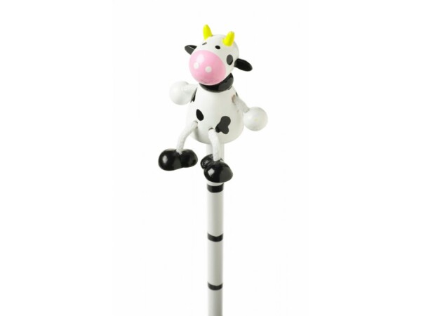 Orange Tree Toys Dřevěná tužka se zvířátkem - Kravička (1ks)