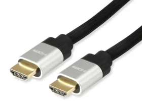Equip černá, stříbrná / HDMI kabel s Ethernetem / HDMI 2.1 / 8K 60Hz / 48 Gbps / 3 m (119382)