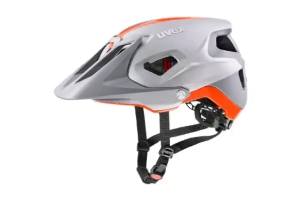 Cyklistická helma Uvex Quatro Integrale silver-orange mat M (52-57 cm)