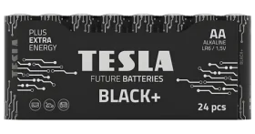 Tesla BLACK+ AA 24 ks / Alkalická baterie / LR06 / tužková / fólie (14062410)