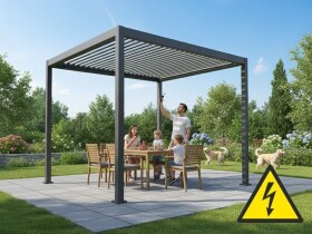 Lanit Plast hliníková bioklimatická pergola Premium Plus 3 x 3 m elektrická LG4091