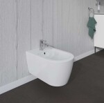 DURAVIT - ME by Starck Závěsný bidet s přepadem, s WonderGliss, bílá 22881500001