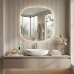 REA - Zrcadlo LED 70x70cm TOP HOM-01519