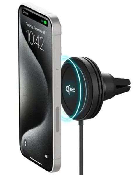 IOttie Velox MagSafe Qi2 univerzální držák do auta s bezdrátovou nabíječkou / uchycení do ventilační mřížky (VLXWCG212)