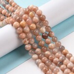 Přírodní sluneční a měsíční kámen - ∅ 6 mm - 1 ks