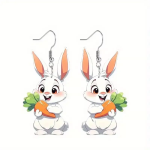 Ptakoviny.cz Náušnice zajíček s mrkvičkou