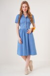 Bigdart 2210 Denimové šaty - Modrá