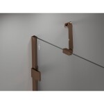 MEXEN/S - Lunar Duo sprchový kout dveře křídlové pravá 120 x 85, transparent, růžové zlato 834-120P-085L-60-00