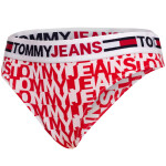 Tommy Hilfiger Jeans Tanga UW0UW0355609U Červená/bílá