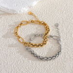 Dámský náramek z chirurgické oceli Elodie Gold, Zlatá 18 cm + 3 cm (prodloužení)