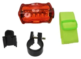 MS-221053 Zadní světlo na kolo / 2 LED / 4 režimy svícení / Uchycení na sedlovou tyč / 2x AAA