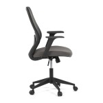 Židle kancelářská, látka černá, houpací mechanismus, kolečka pro tvrdé povrchy