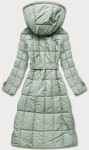 Klasický dámský prošívaný kabát pistáciové barvě (AG2-J83) odcienie zieleni
