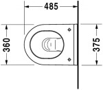 DURAVIT - Starck 3 Závěsné WC, WonderGliss, bílá 22270900001