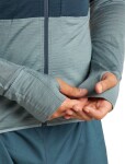 Pánská merino mikina ICEBREAKER Mens 200 Realfleece Descender LS Zip Hoodie, Abyss/Blue Ash velikost: M