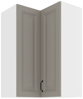 Horní rohová skříňka Stilo 60x60 GN-90 2F (90°) Barva korpusu: Bílá, Barva dvířek: Clay Grey