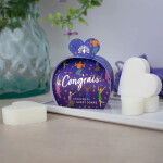 The English Soap Company Sada mini mýdel Congrats! – 3 × 20 g, fialová barva, modrá barva, papír