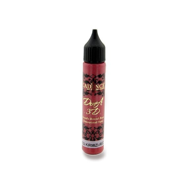 Metalická kontura 3D barva Cadence, 25 ml červená