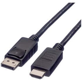 Roline green DisplayPort kabel Konektor DisplayPort, Zástrčka HDMI-A 3.00 m černá 11.44.5782 stíněný, bez halogenů, krytí TPE Kabel DisplayPort