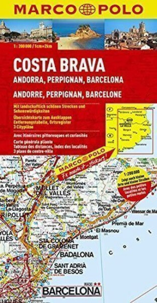 Španělsko - Costa Brava/mapa