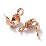 Bižuterní kalota - různá provedení - 8 x 4 mm - 10 ks Barva: Růžově zlatá