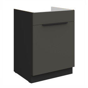 Spodní skříňka pod dřez Aria 60 ZL 1S BB - Premium Box Barva korpusu: Černá, Barva dvířek: GR - Graphite AFM