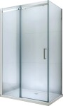 MEXEN/S - Omega sprchový kout posuvný 120x90, sklo transparent, chrom + vanička 825-120-090-01-00-4010