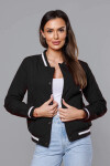 Černá dámská bunda typu bomber (16M9070-392) odstíny černé XL (42)