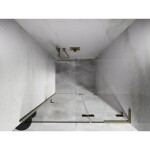 MEXEN/S - Lunar L sprchové dveře křídlové pravé 110, transparent, zlatá kartáčovaná 834L-110-000-55-00-P