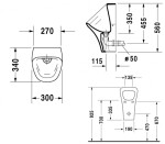 DURAVIT - DuraStyle Pisoár, bezvodý, bílá 2808300000