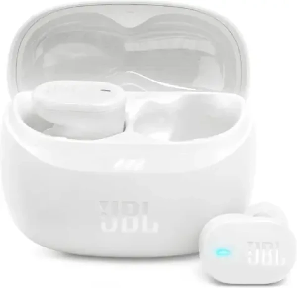 JBL Tune Buds 2 bílá / Bezdrátová sluchátka do uší / ANC / Bluetooth 5.3 / IP54 / výdrž 48 h (JBLTBUDS2WHT)