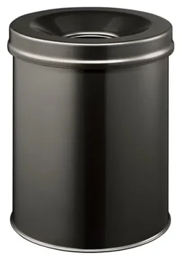 Durable Safe 15 l černá / Odpadkový koš / Kulatý / Samozhášecí hliníkové víko / Ocelové tělo (330501)