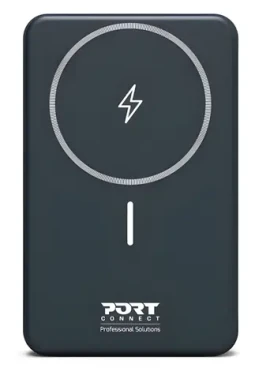 PORT CONNECT bezdrátová 10 000 mAh černá / Powerbanka / Qi2 15W / MagSafe / USB-C PD / USB-A QC (907005)