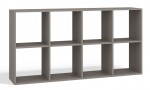 FRONTI Regál MALAX 2X4 hnědošedá