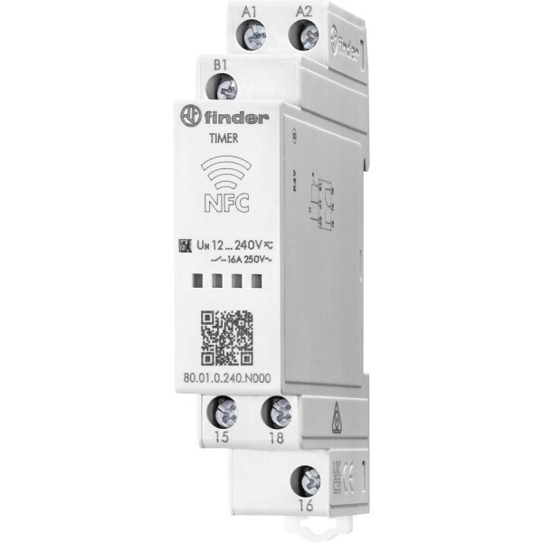 Finder 80.01.0.240.N000 80010240N000 časové relé, 2 s - 24 h, 400 V/AC, 16 A, 1 ks
