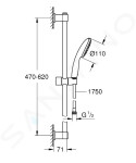 GROHE - Vitalio Start Set sprchové hlavice, tyče a hadice, chrom 27942001