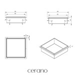 CERANO - Zápustná polička/nika do obkladu - černá matná - 30x30x10 CER-417473