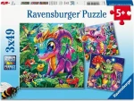Ravensburger 120043010 Dráčátka objevují přírodu 3x49 dílků