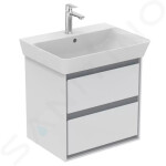 IDEAL STANDARD - Connect Air Umyvadlo Cube, 600x460x160 mm, s přepadem, otvor pro baterii, s Ideal Plus, bílá E0298MA